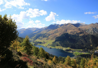 Lake of Davos landscape mountains Davos